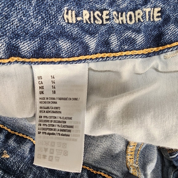 Size 14 Hi Rise Shorties AE - Picture 4 of 4